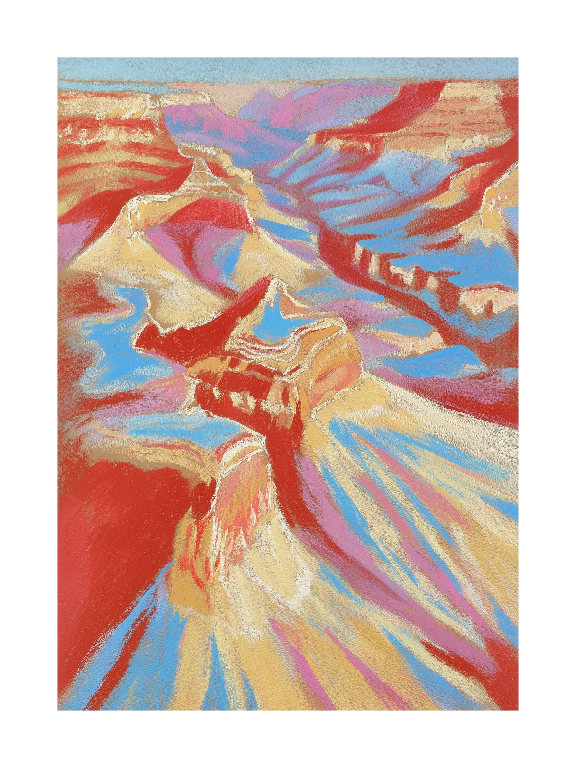 Colorful pastel canyon with sweeping geological formations