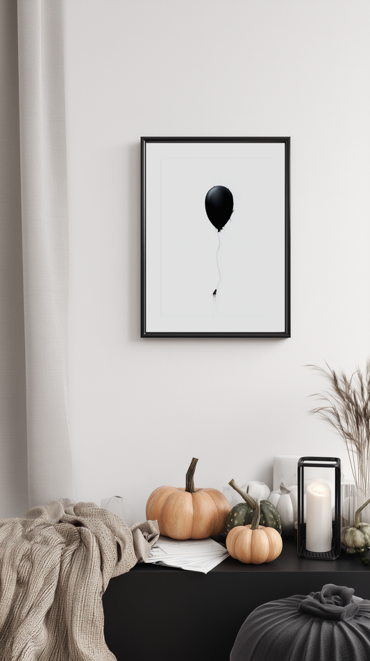 Black Balloon Minimalist Poster