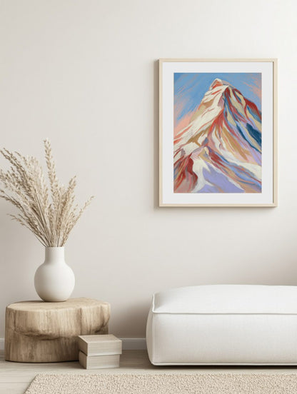 Dreamy Mountain Peaks Poster