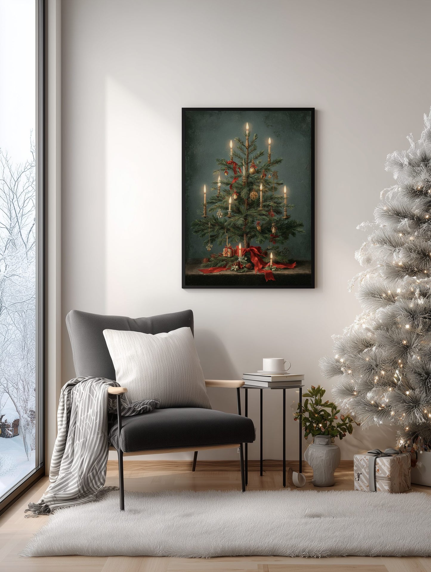 Classic Candle Christmas Tree Poster