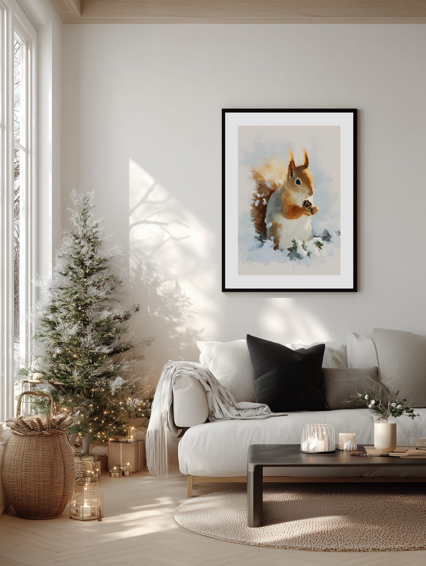 Winter Squirrel Poster