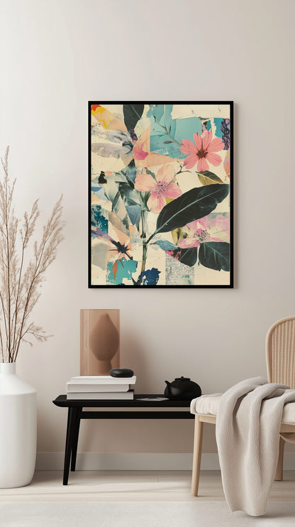 Vintage Bloom Collage Poster