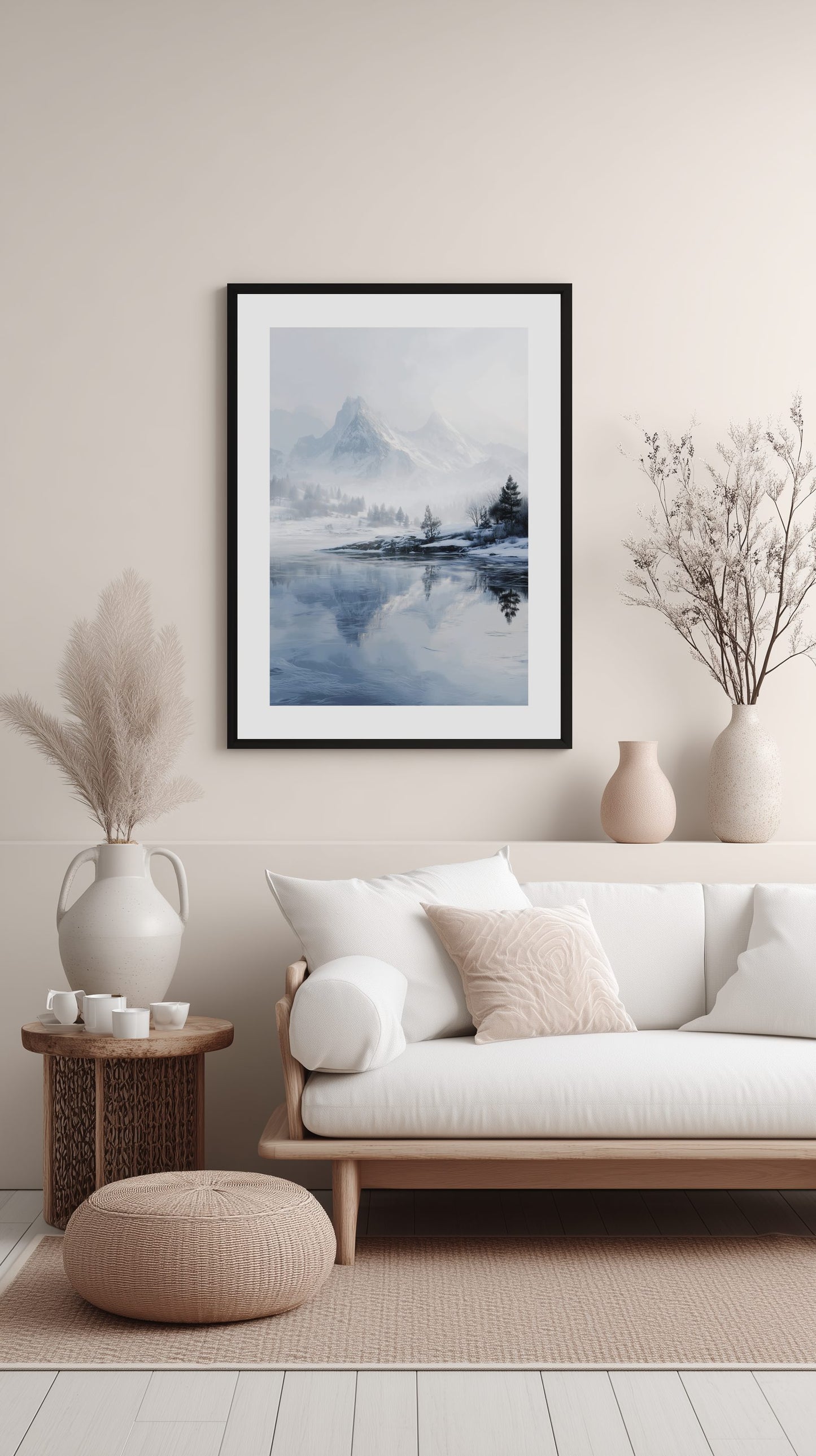 Frozen Mountain Lake Poster