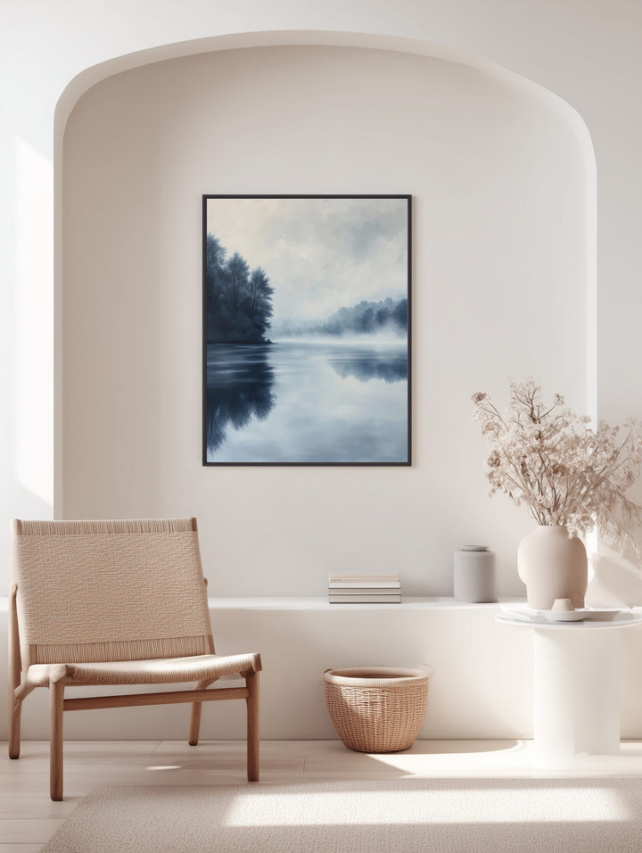 Gray Morning Lake Poster