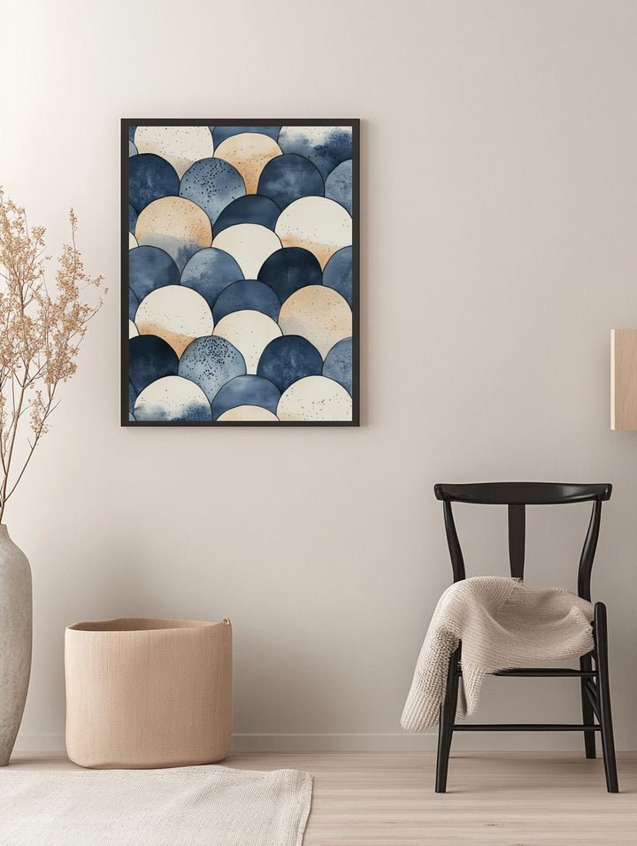 Blue Horizon Pattern Poster