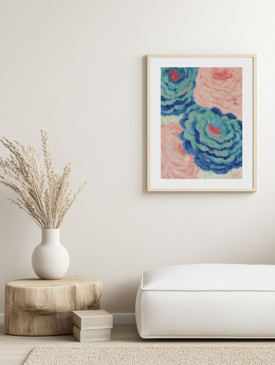 Blue Garden Bloom Poster