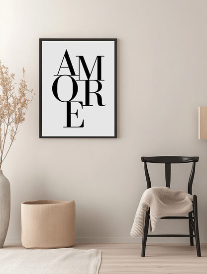 Amore Typography Poster