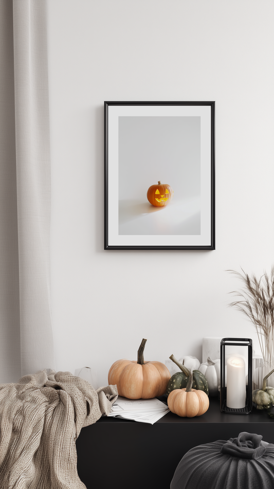 Minimalist Jack-o'-Lantern Glow Poster