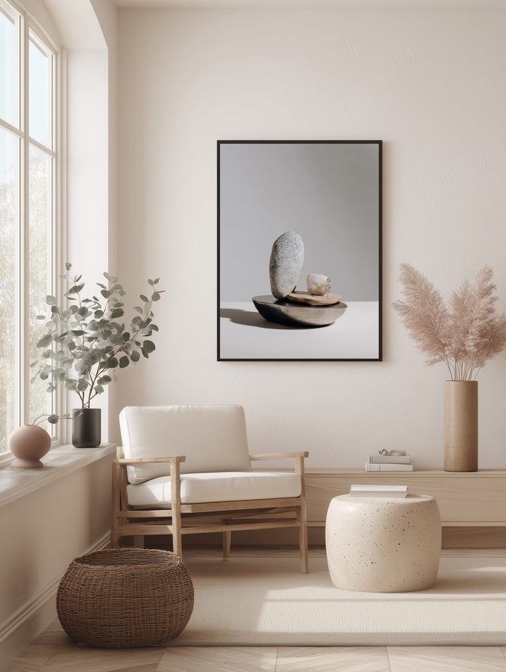 Modern Stone Sculpture Poster