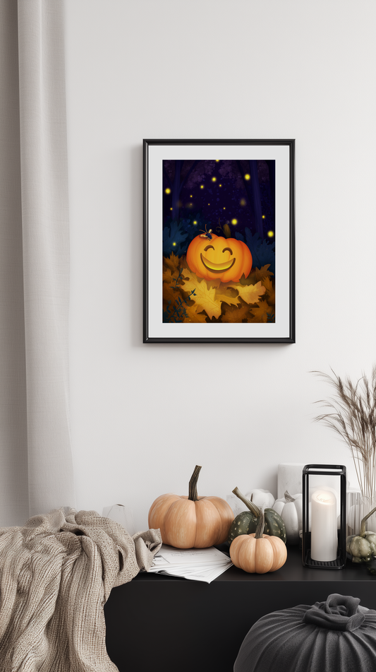 Smiling Jack-o’-Lantern Poster