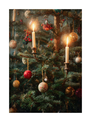 Candlelit Christmas Tree Poster