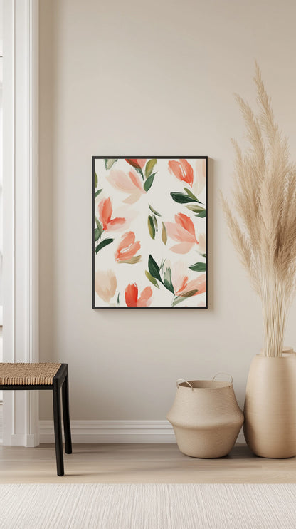 Floating Florals Poster