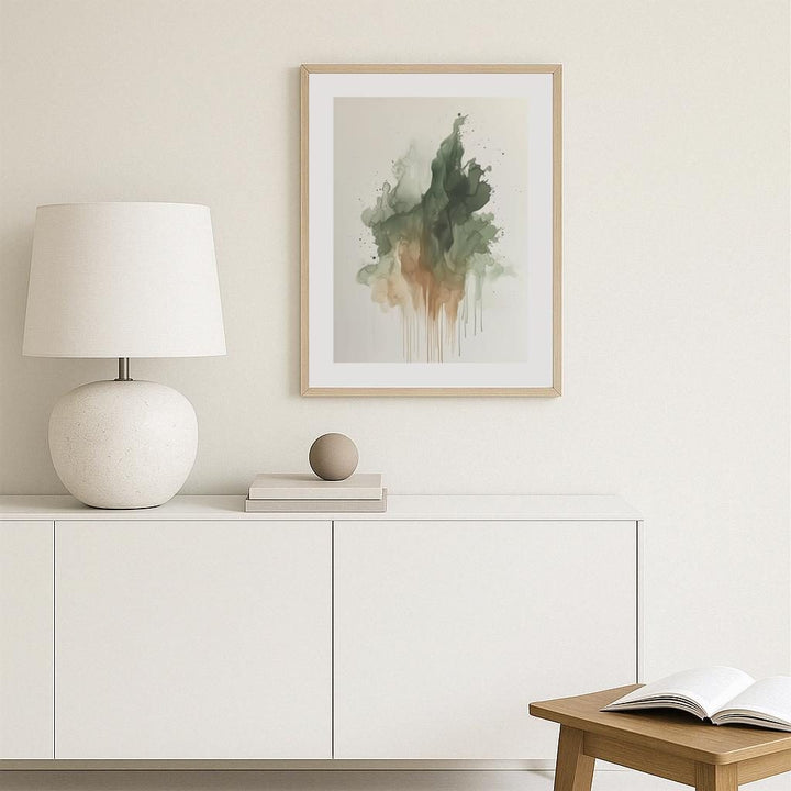 Green Harmony Watercolor Poster