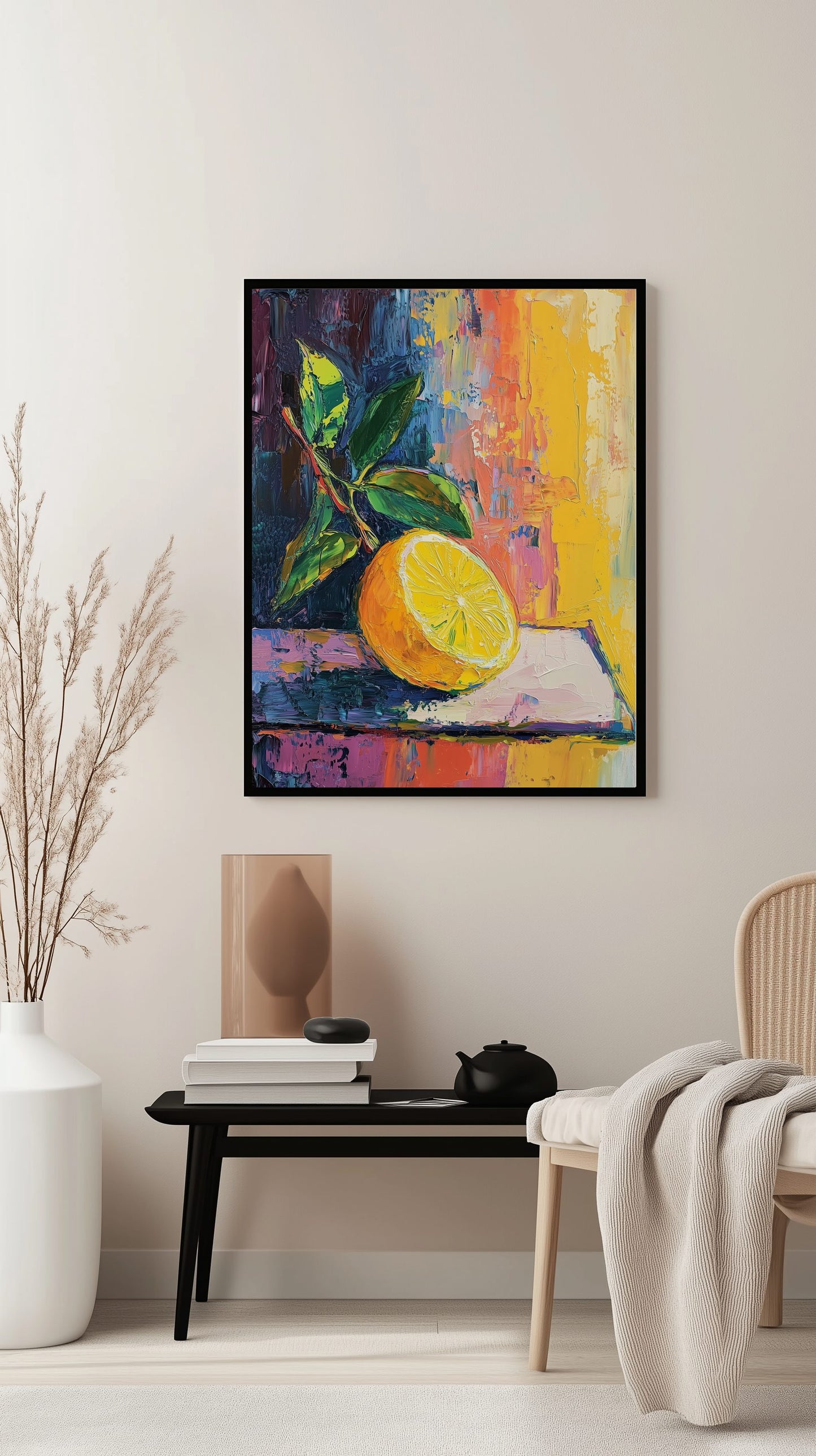 Sunny Lemon Still Life Poster