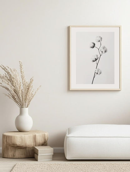Cotton Stem Minimalist Poster
