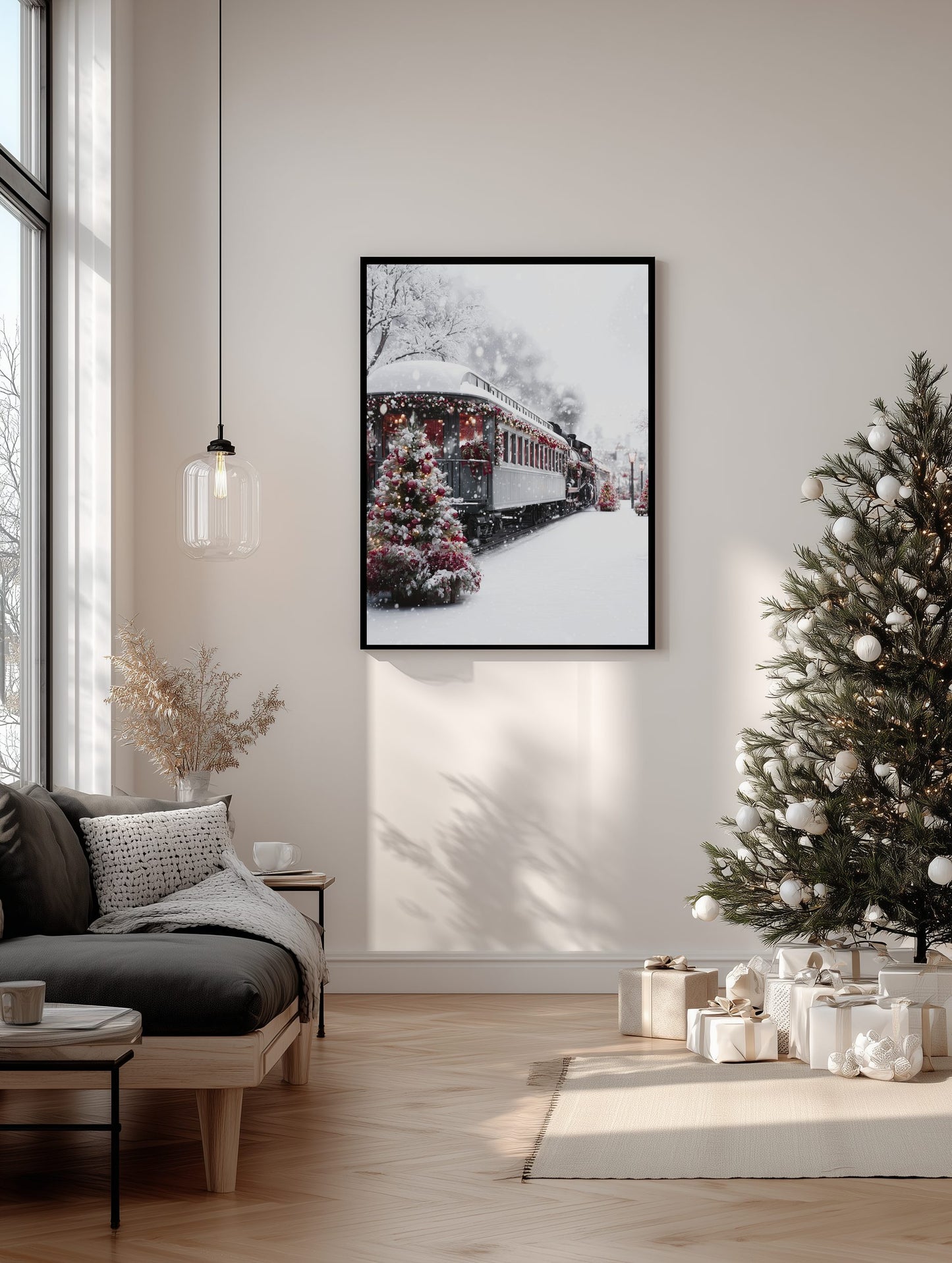 Christmas Train Station Poster