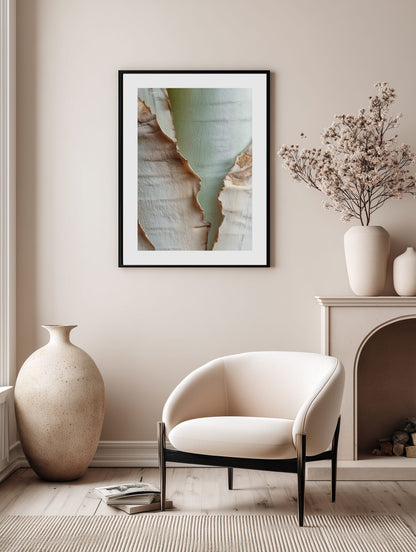Muted Green Bark Poster