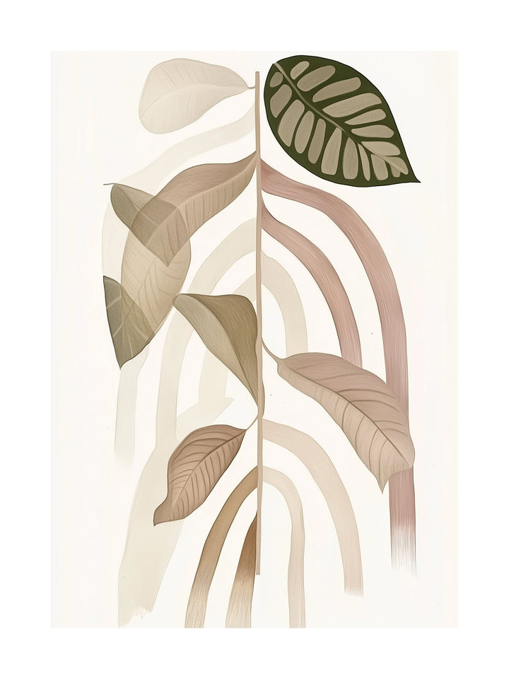 verdant harmony decorative wall art - modern poster for home or office