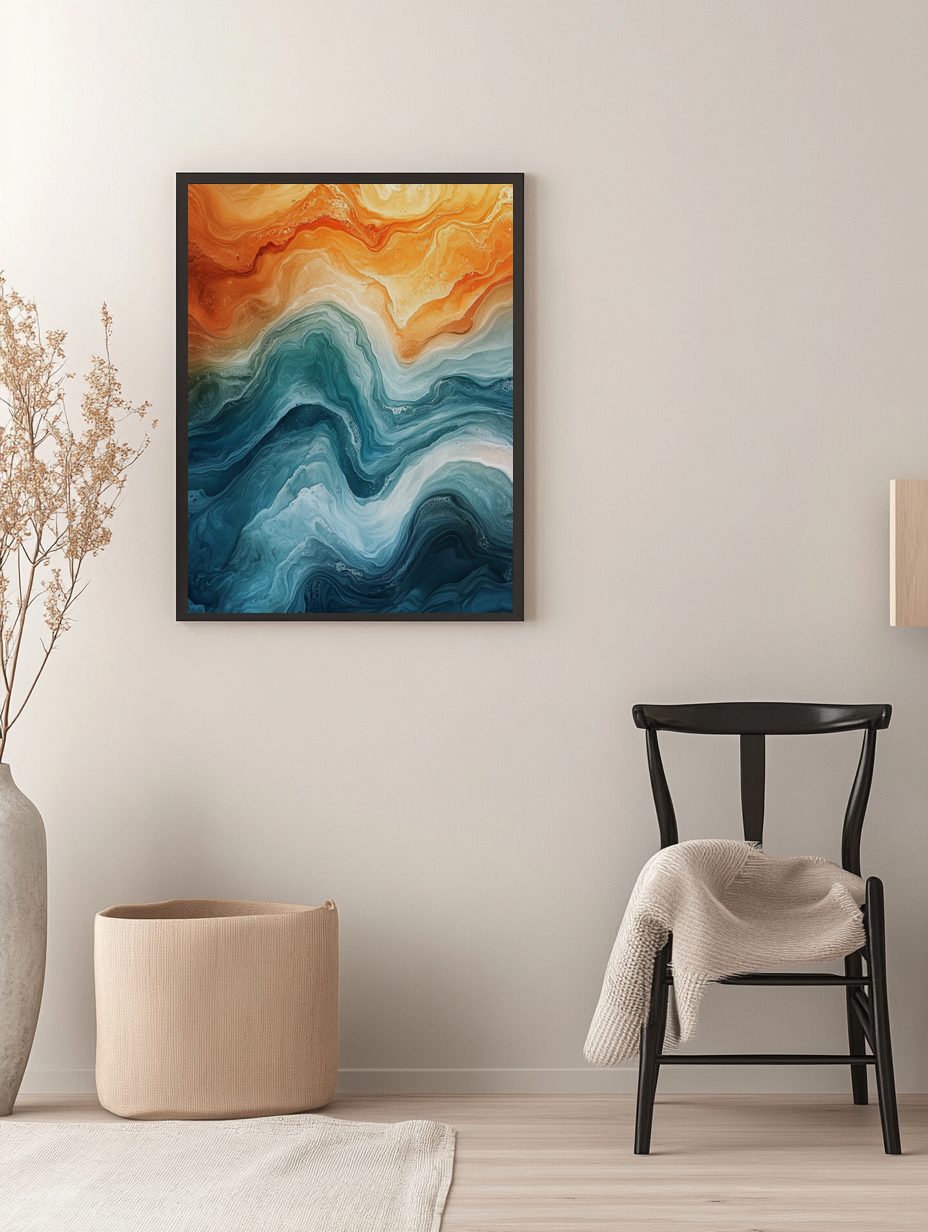 Harmony of the Waves Abstract Poster