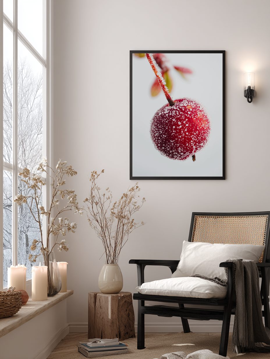 Frosted Red Berry Poster