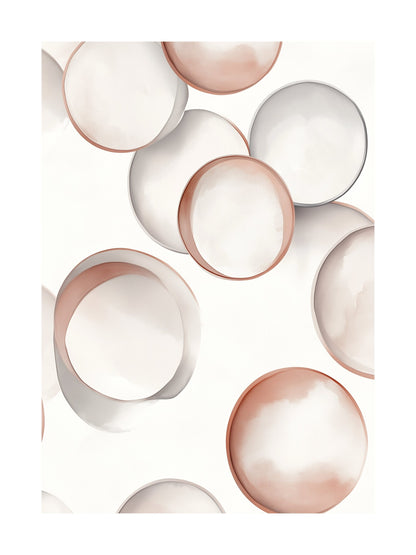subtle spheres decorative wall art - modern poster for home or office