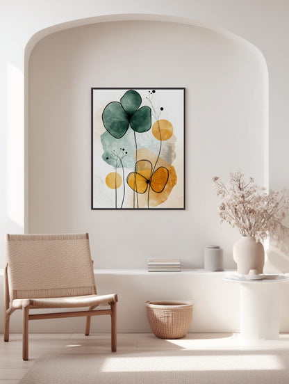 Modern Botanical Shapes Poster