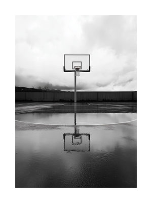 Minimalist Basketball Court Poster