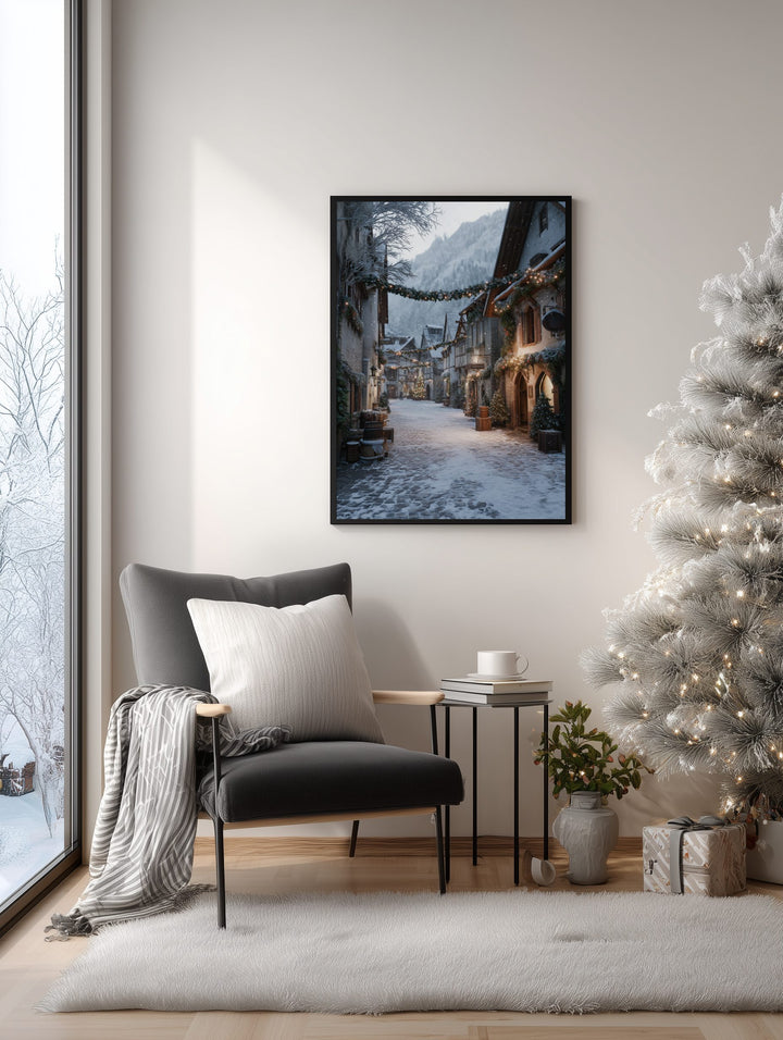 Christmas Village Street Poster