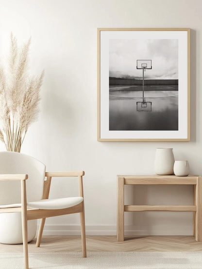 Minimalist Basketball Court Poster