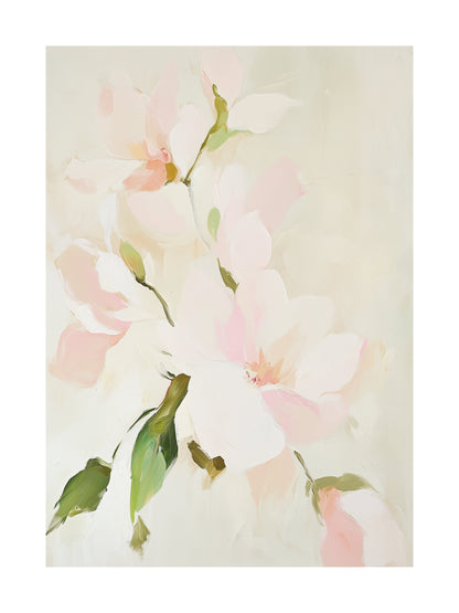 dancing petals decorative wall art - modern poster for home or office