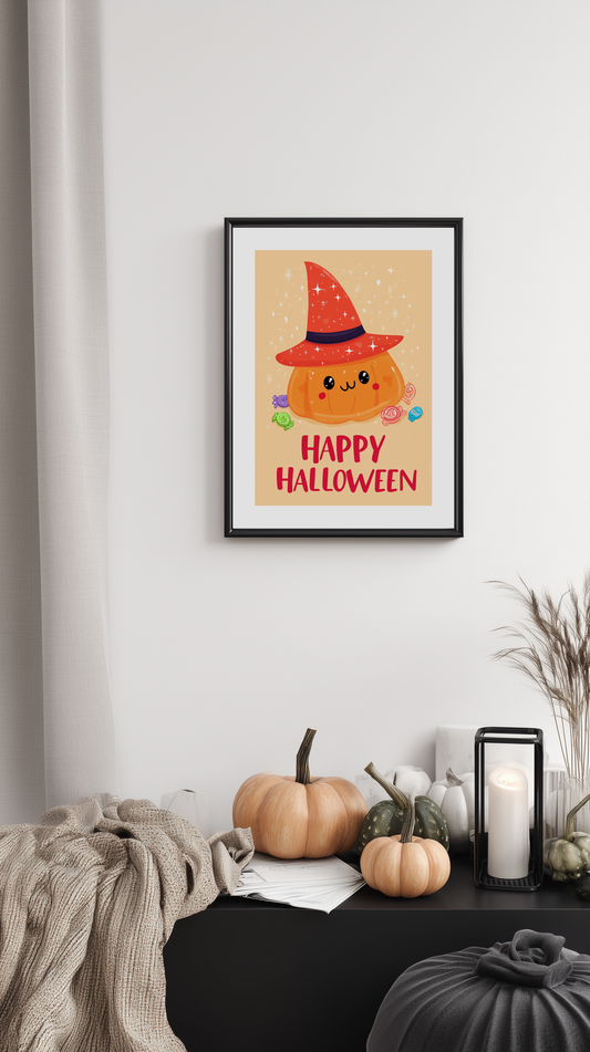 Happy Halloween Pumpkin Poster