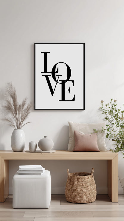 LOVE Modern Typography Poster
