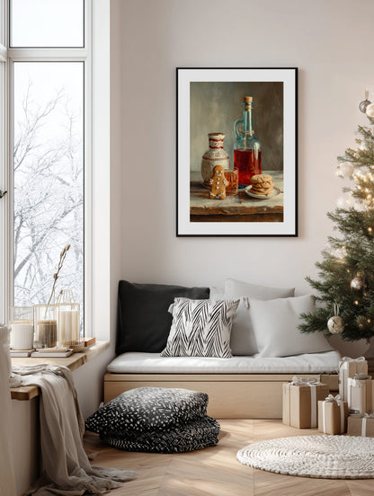 Gingerbread & Mulled Wine Still Life Poster
