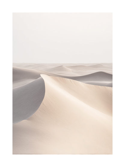 Minimal landscape poster of soft sand dunes
