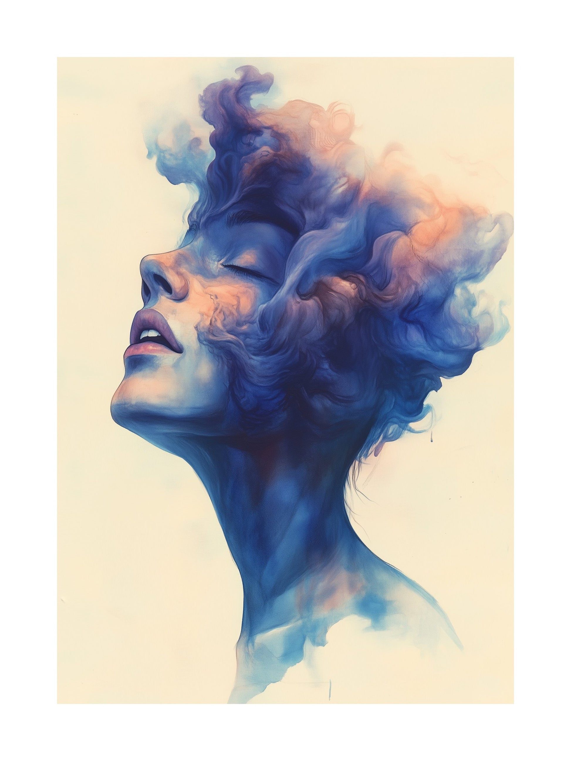 abstract brushstroke decorative wall art - modern poster for home or office