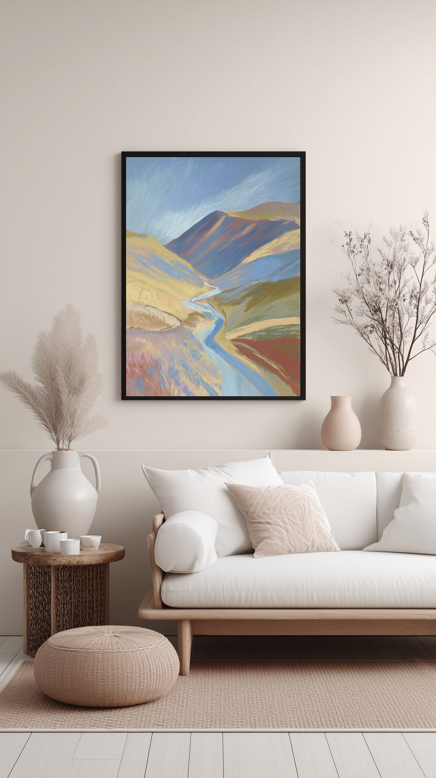 Winding River Valley Poster
