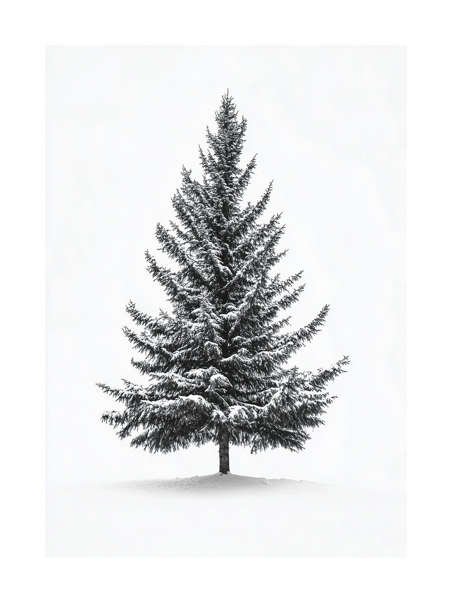 winter's solitude decorative wall art - modern poster for home or office