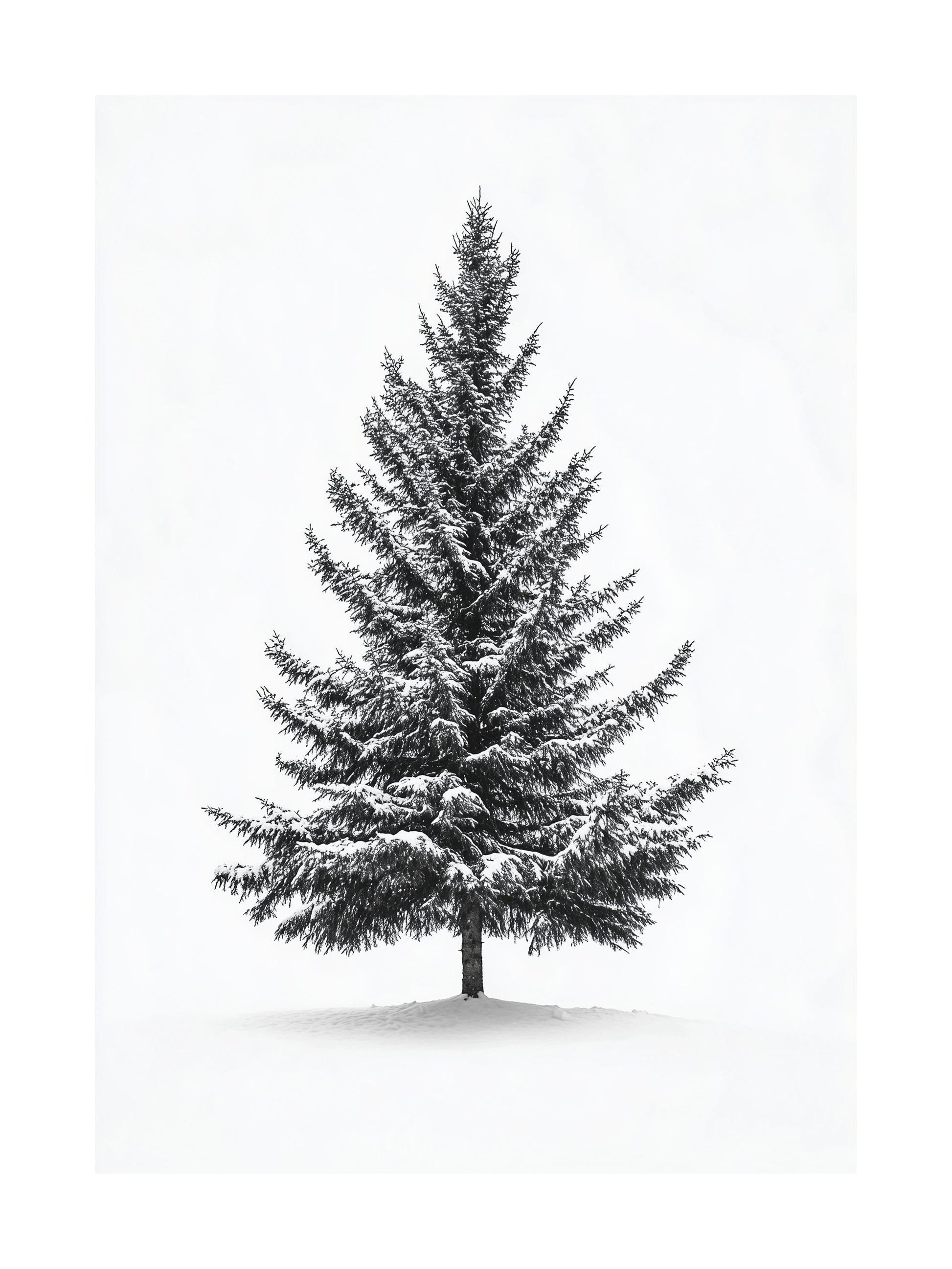 winter's solitude decorative wall art - modern poster for home or office