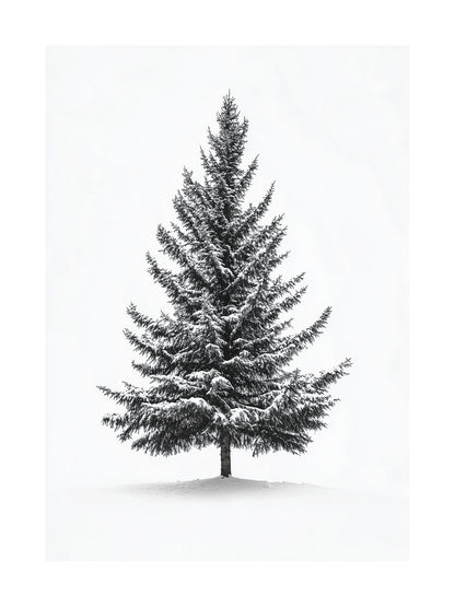 winter's solitude decorative wall art - modern poster for home or office