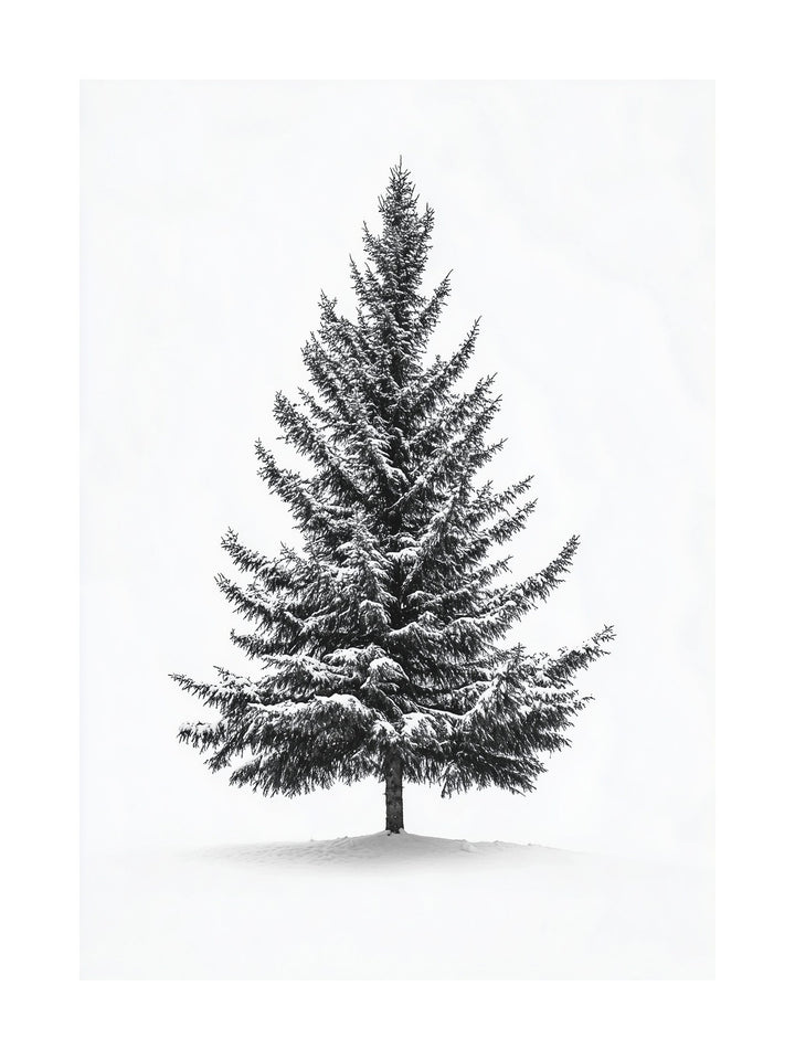 winter's solitude decorative wall art - modern poster for home or office