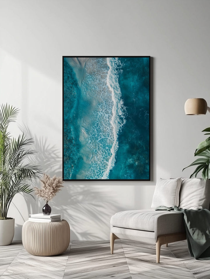 Aerial Beach Break Poster