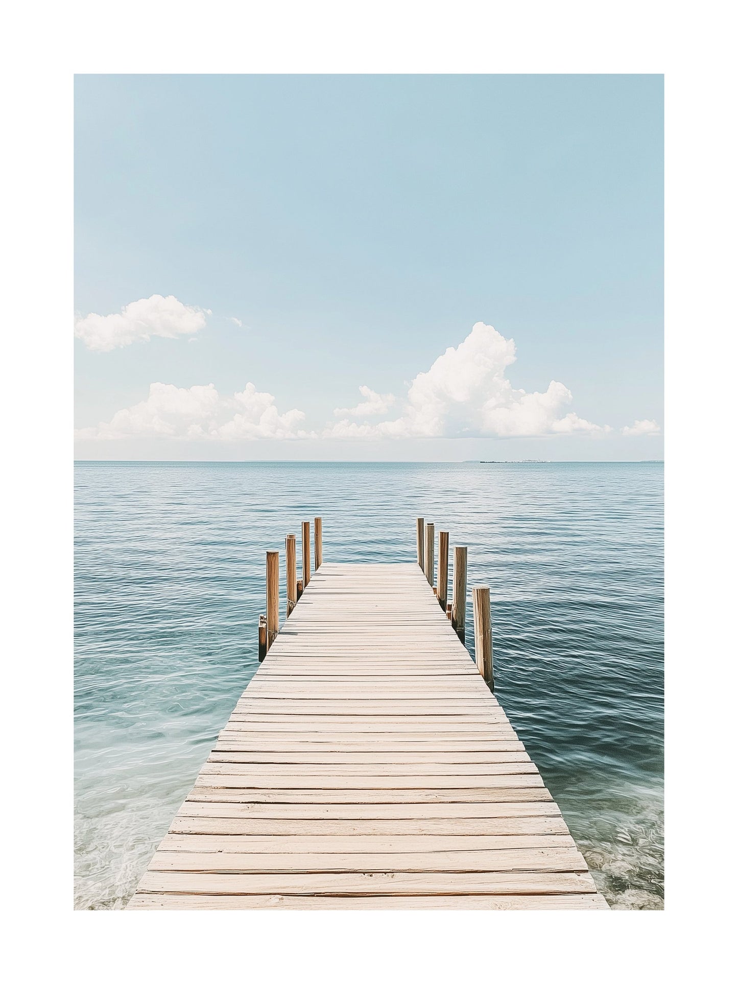 Poster of wooden pier extending into the sea in Falsterbo