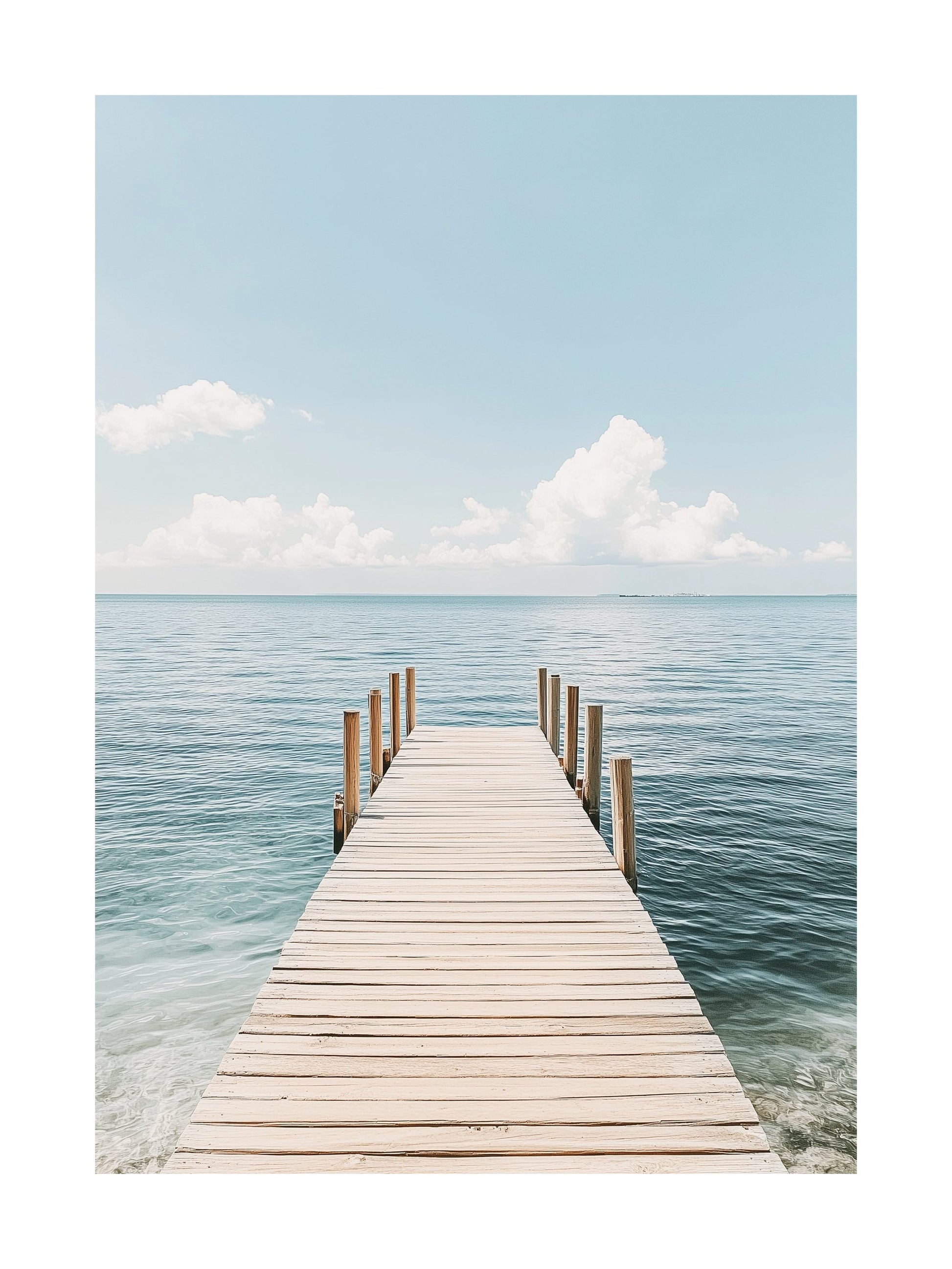 Poster of wooden pier extending into the sea in Falsterbo