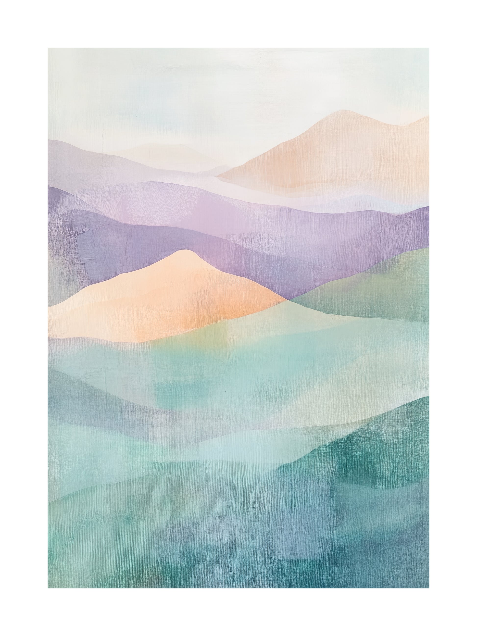 pastel horizon decorative wall art - modern poster for home or office