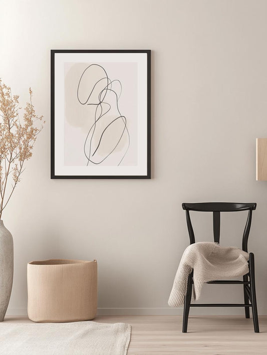 Minimalist Abstract Line Form Poster