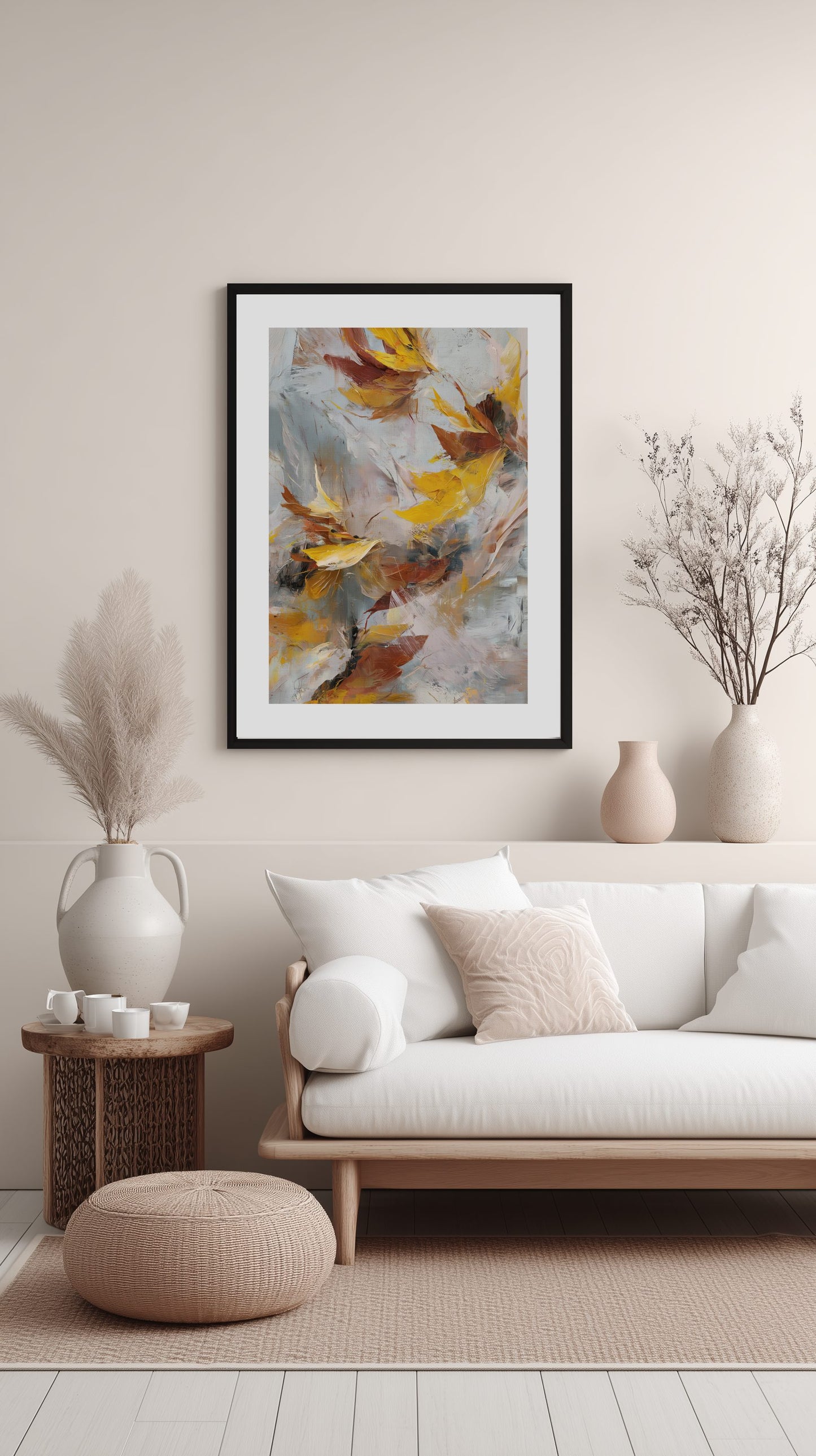 Abstract Autumn Leaves Poster