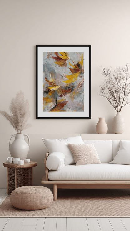 Abstract Autumn Leaves Poster