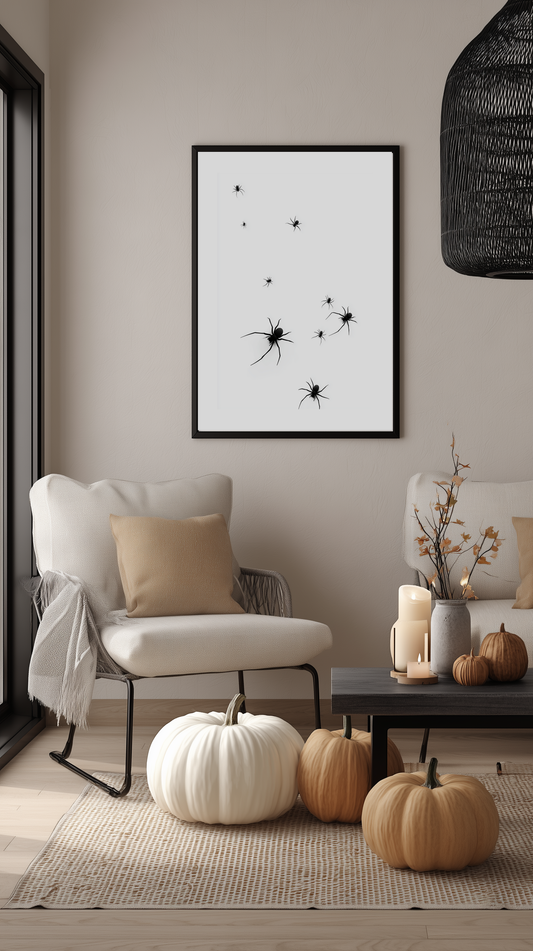 Creeping Black Spiders Poster