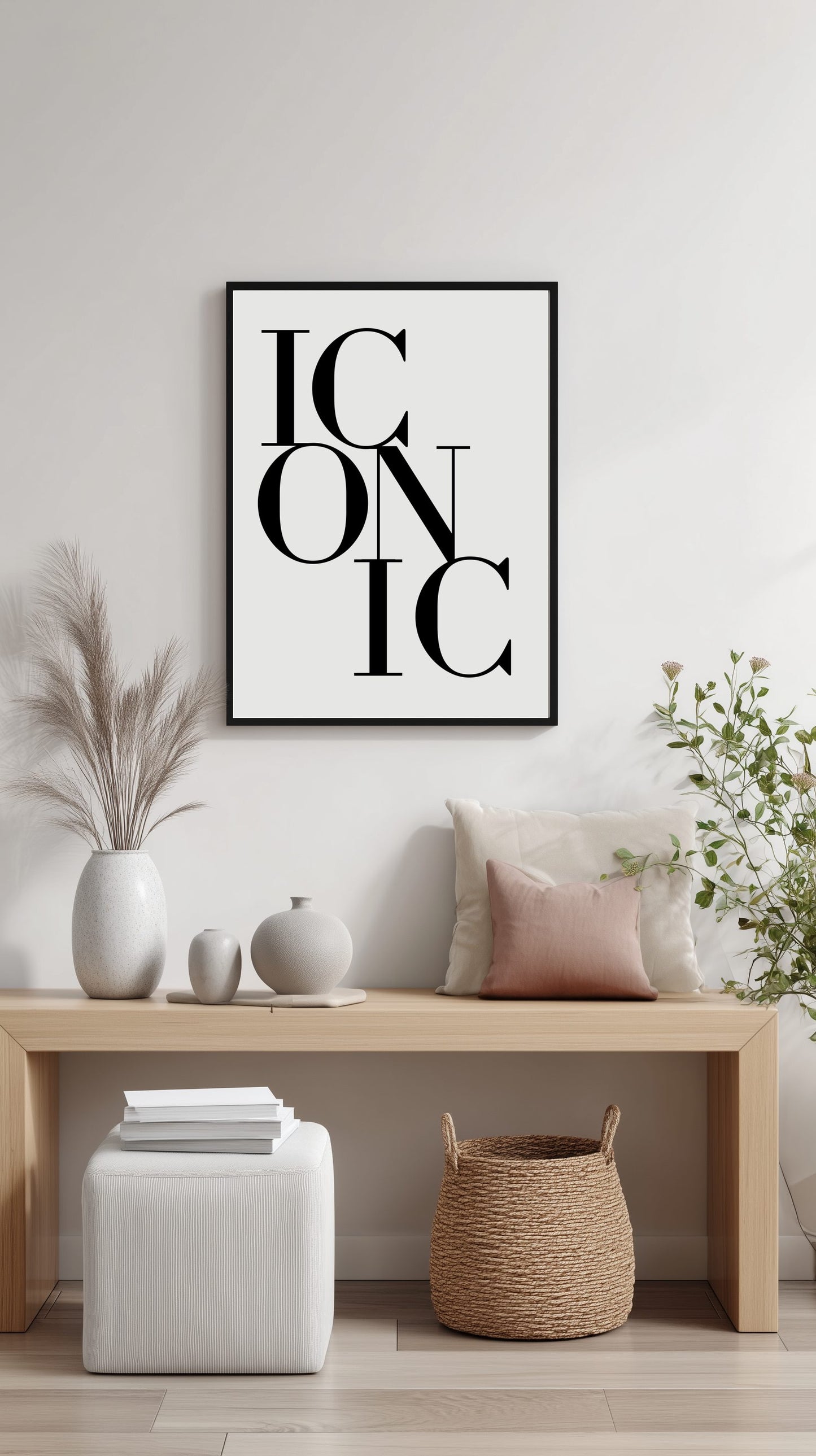Iconic Serif Text Poster