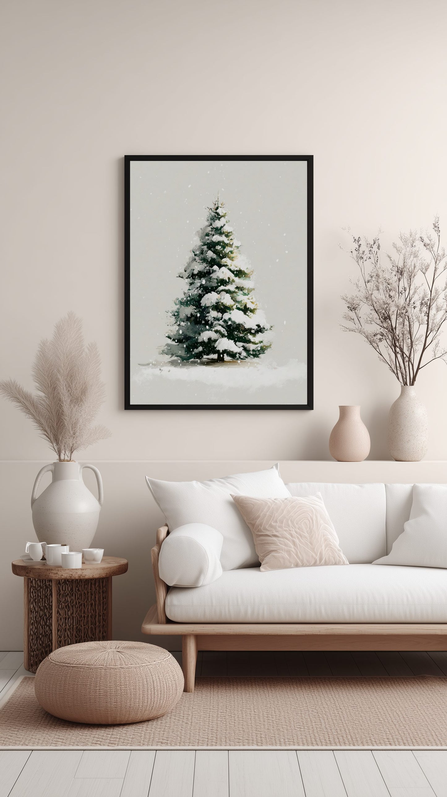 Snowy Fir Tree Poster